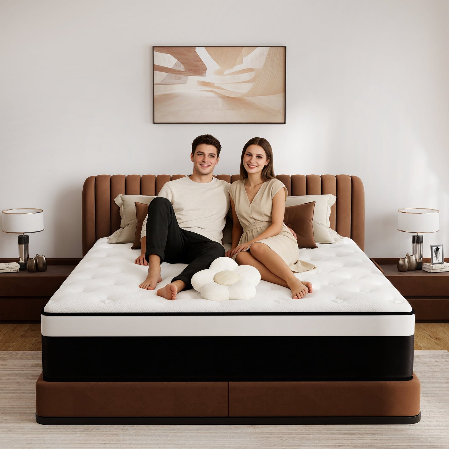 Mokiiya 8/10/12/14 INCH TWIN FULL QUEEN KING MATTRESS MEDIUM COMFORT TWIN SIZE FOR ADULT HYBRID MATTRESS IN A BOX