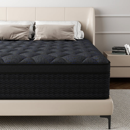 Mokiiya 12/14 INCH TWIN FULL QUEEN KING MATTRESS ,HYBRID MATTRESSES MEDIUM FIRM IN A BOX