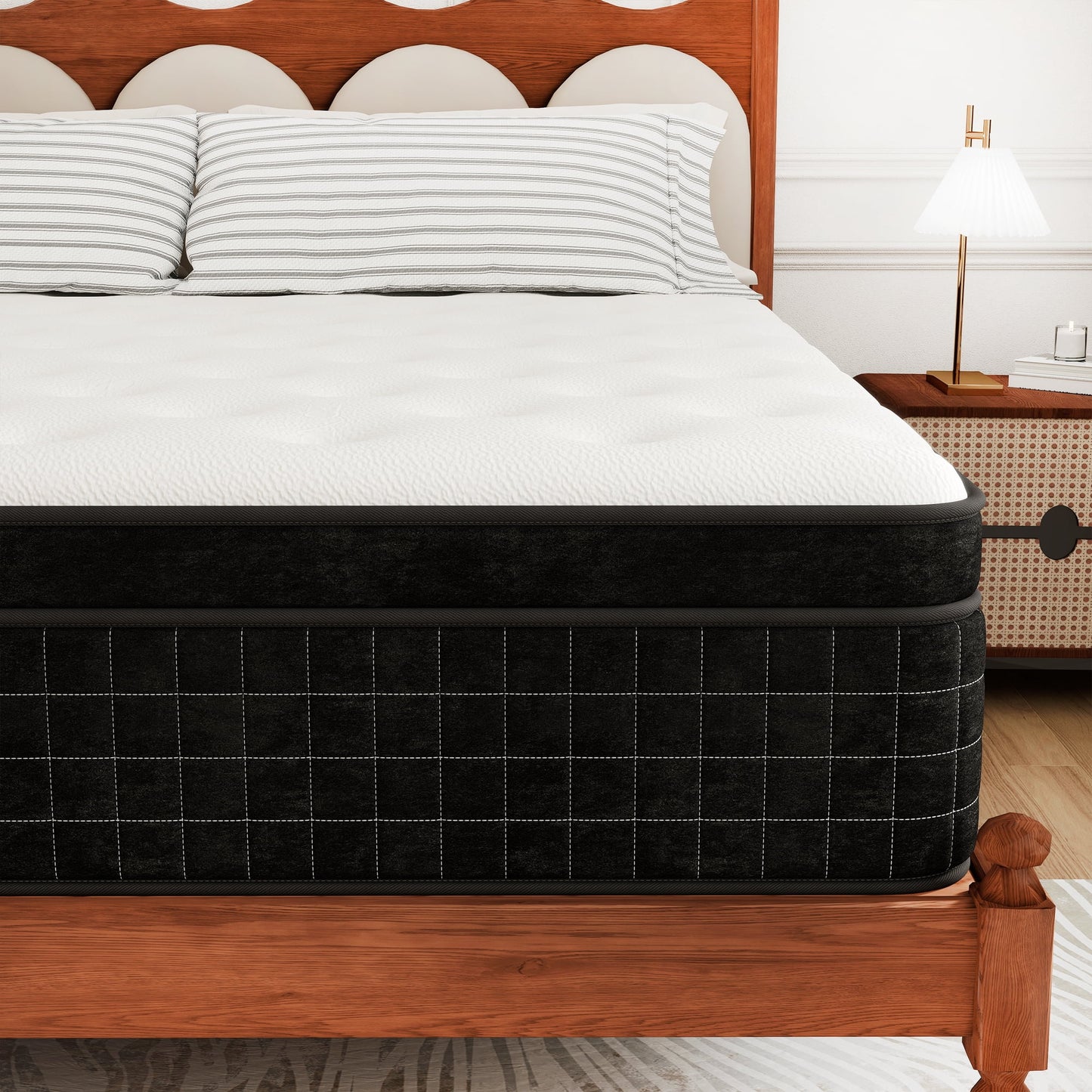Mokiiya 12/14 INCH TWIN FULL QUEEN KING MATTRESS ,HYBRID MATTRESSES MEDIUM FIRM IN A BOX