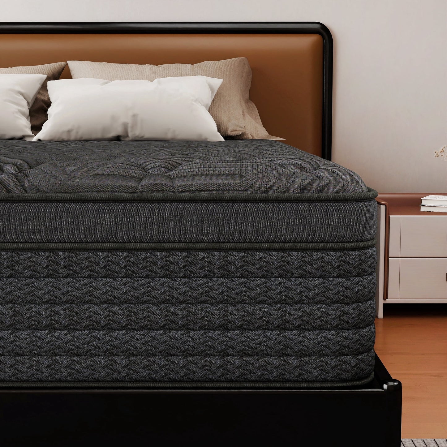 Mokiiya 12/14 INCH TWIN FULL QUEEN KING MATTRESS ,HYBRID MATTRESSES MEDIUM FIRM IN A BOX