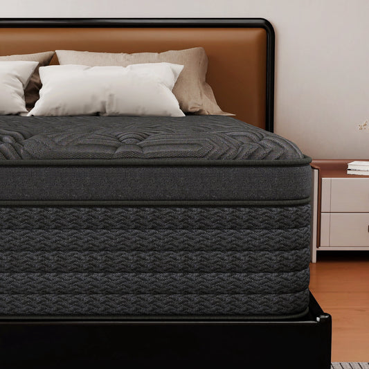 Mokiiya 12/14 INCH TWIN FULL QUEEN KING MATTRESS ,HYBRID MATTRESSES MEDIUM FIRM IN A BOX