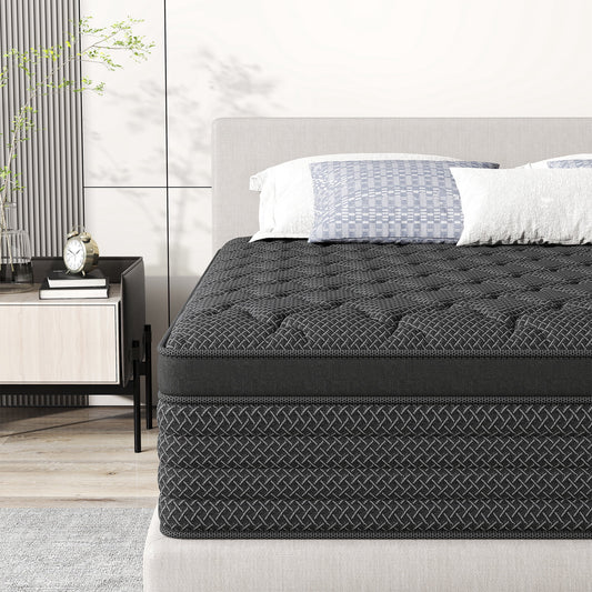 Mulinature 12 INCH TWIN MATTRESS MEDIUM COMFORT TWIN SIZE FOR ADULT HYBRID MATTRESS IN A BOX