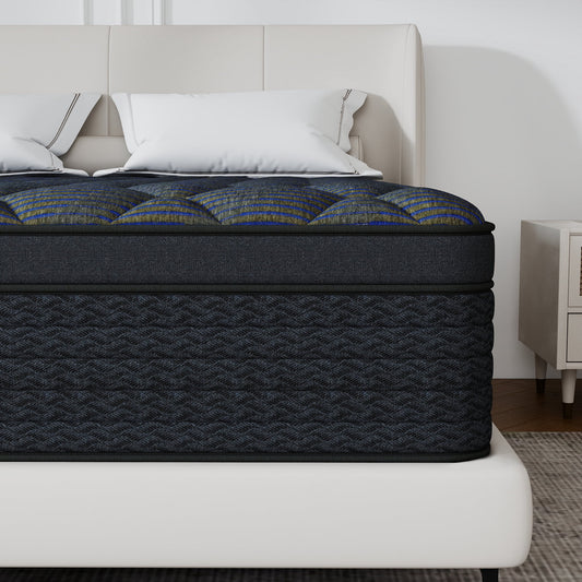 Yilicy 12/14 INCH TWIN FULL QUEEN KING ADULT MATTRESS WITH POCKET SPRING HYBRID MEMORY FOAM MEDIUM FIRM MATTRESS