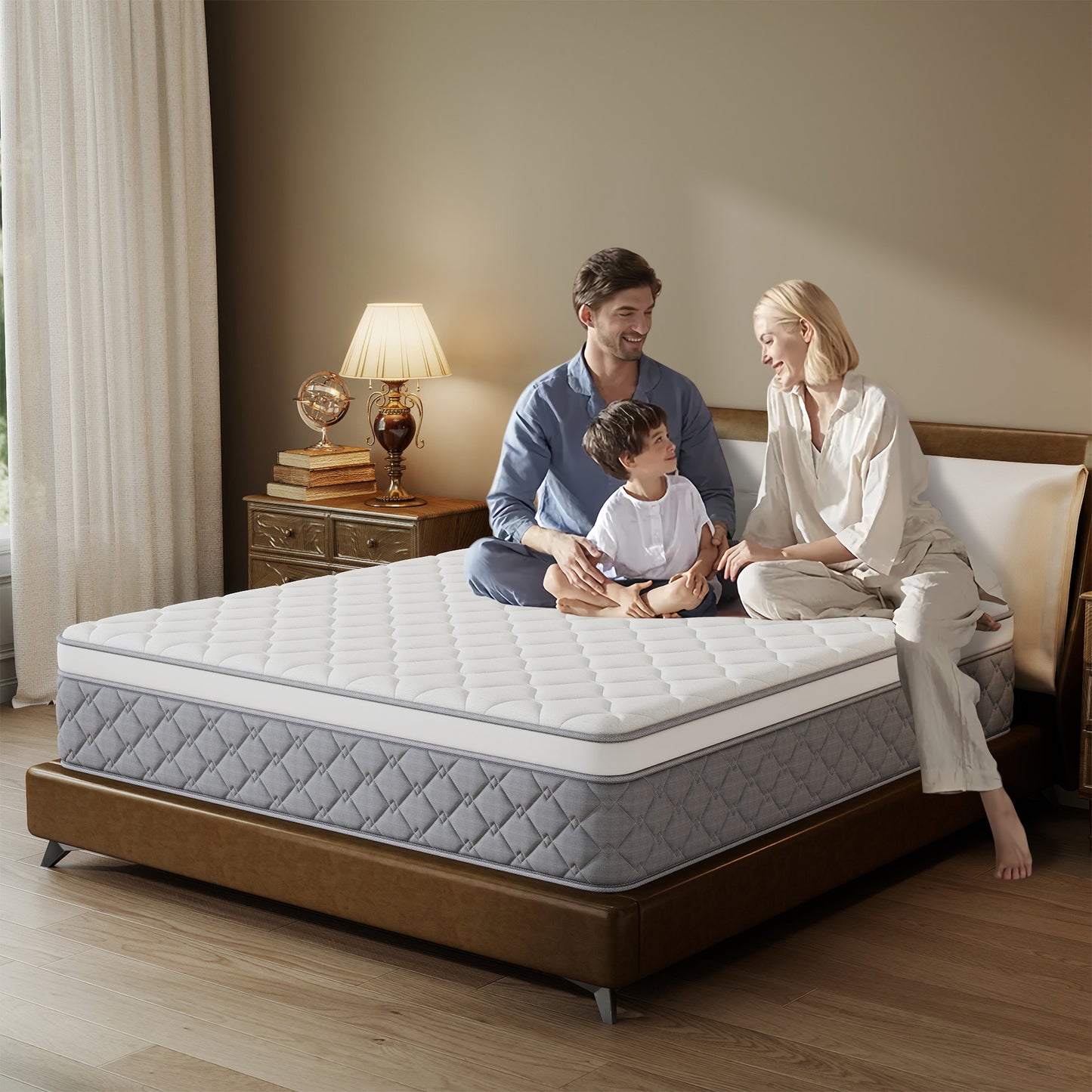 Yilicy 12/14 INCH TWIN FULL QUEEN KING ADULT MATTRESS WITH POCKET SPRING HYBRID MEMORY FOAM MEDIUM FIRM MATTRESS