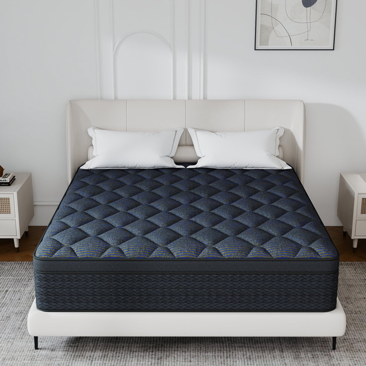 Yilicy 12/14 INCH TWIN FULL QUEEN KING ADULT MATTRESS WITH POCKET SPRING HYBRID MEMORY FOAM MEDIUM FIRM MATTRESS