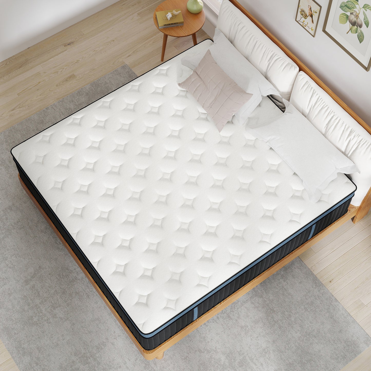 KVIWASHA TWIN FULL QUEEN KING MATTRESS 12/14 INCH MEMORY FOAM AND SPRING HYBRID MATTRESS IN A BOX PRESSURE RELIEF, BREATHABLE