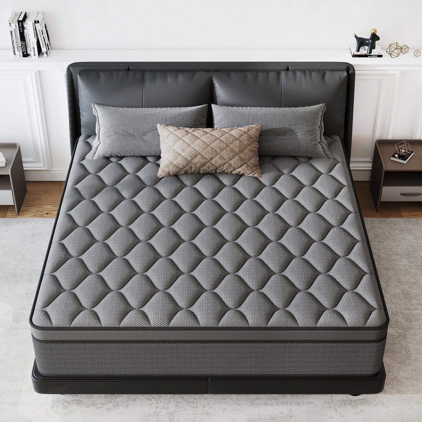 lemontalking 14 INCH TWIN FULL QUEEN KING MATTRESS ,HYBRID MATTRESSES MEDIUM FIRM IN A BOX