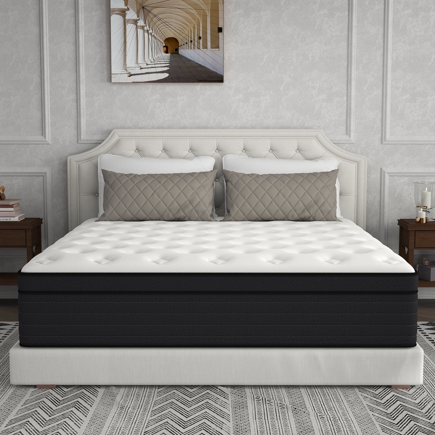 Kviwasha 10/12/14 INCH TWIN FULL QUEEN KING MATTRESS MEDIUM COMFORT TWIN SIZE FOR ADULT HYBRID MATTRESS IN A BOX