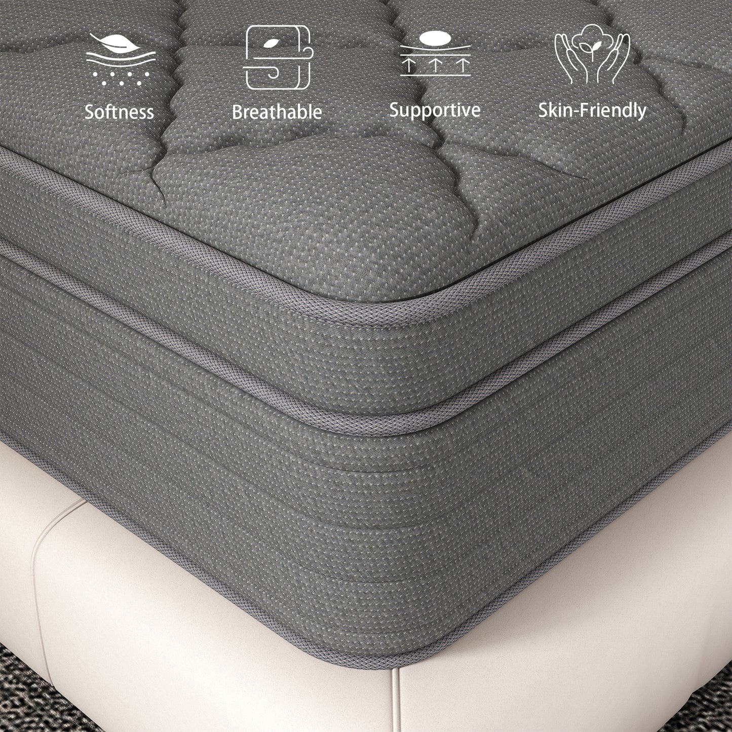 CICIMLU 12/14 INCH TWIN FULL QUEEN KING MATTRESS ,HYBRID MATTRESSES MEDIUM FIRM IN A BOX