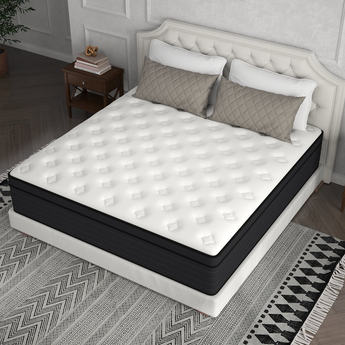 Kviwasha 10/12/14 INCH TWIN FULL QUEEN KING MATTRESS MEDIUM COMFORT TWIN SIZE FOR ADULT HYBRID MATTRESS IN A BOX