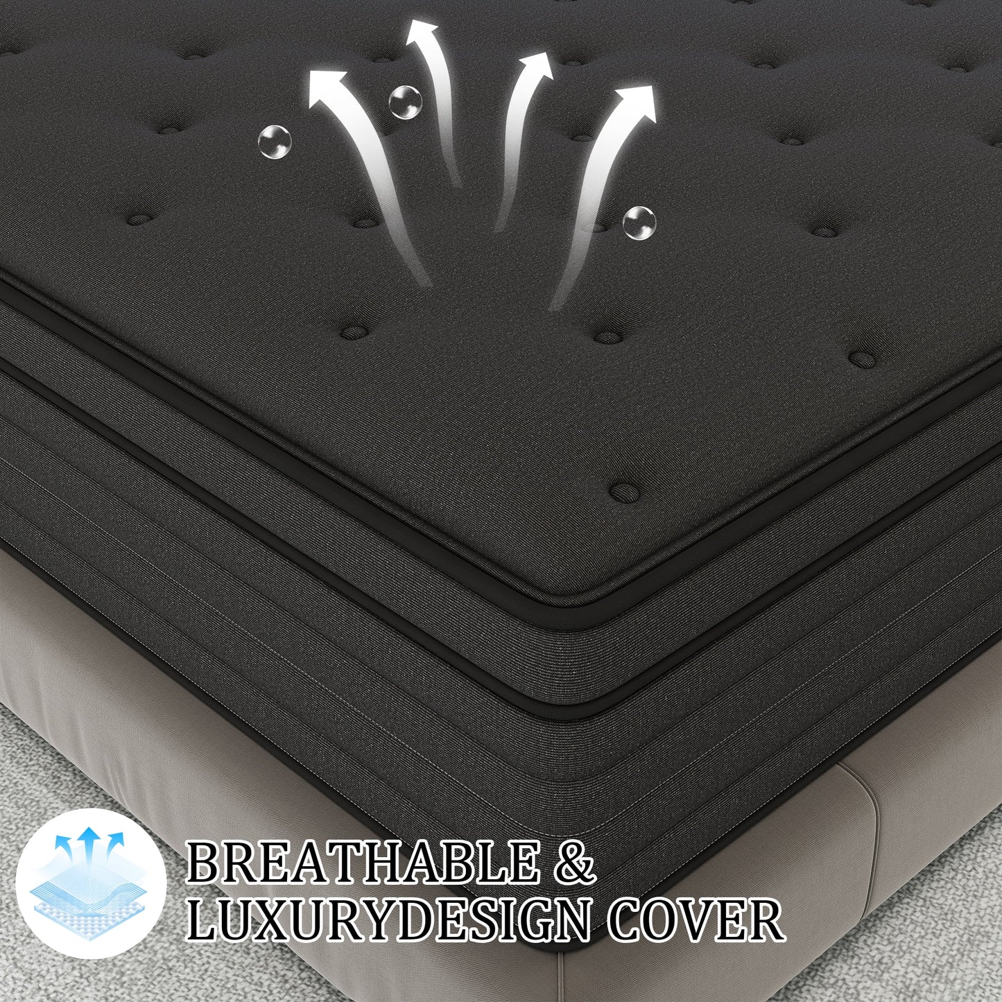 DalisTairy 12 INCH TWIN MATTRESS MEDIUM COMFORT TWIN SIZE FOR ADULT HYBRID MATTRESS IN A BOX