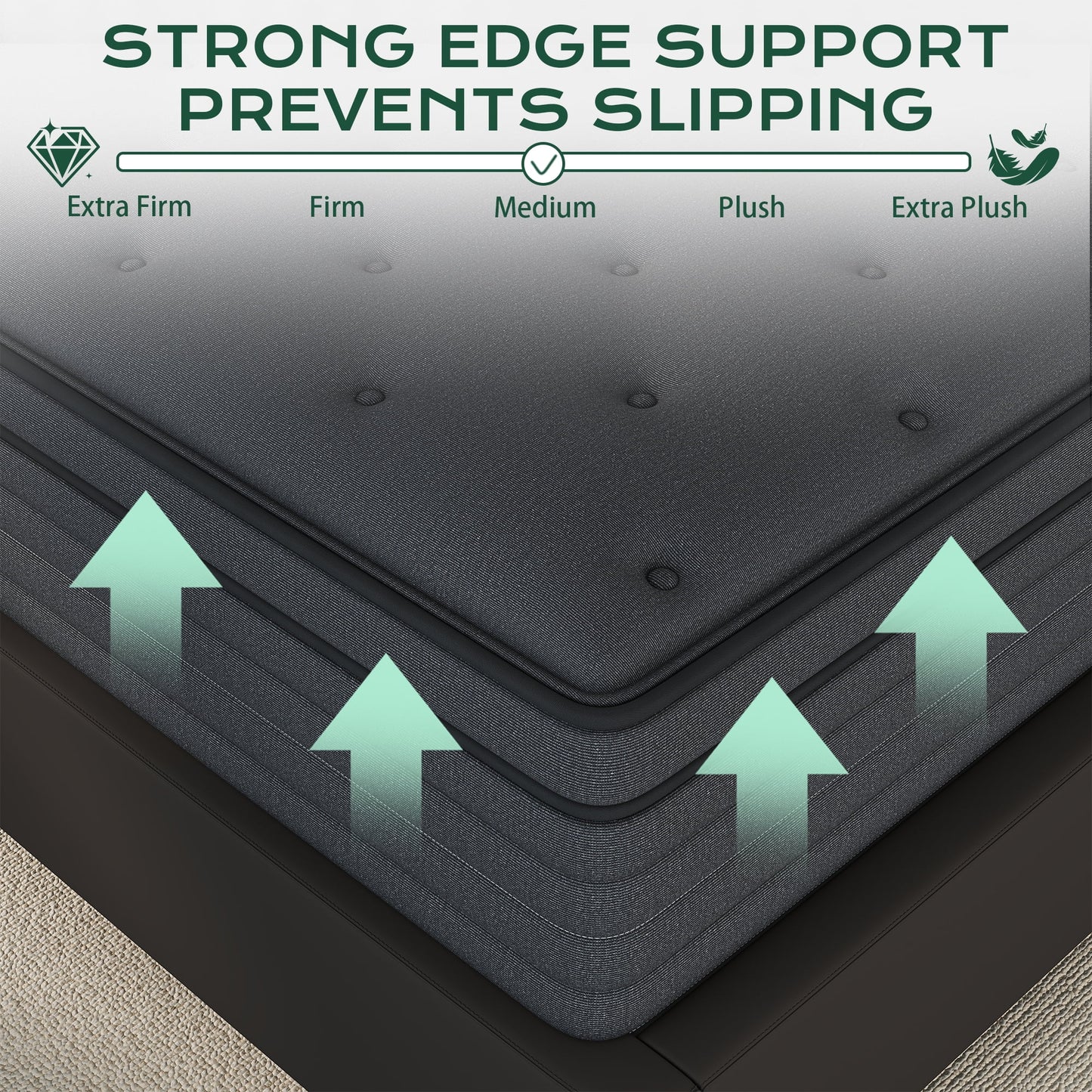 Mulinature 12/14 INCH TWIN FULL QUEEN KING MATTRESS ,HYBRID MATTRESSES MEDIUM FIRM IN A BOX