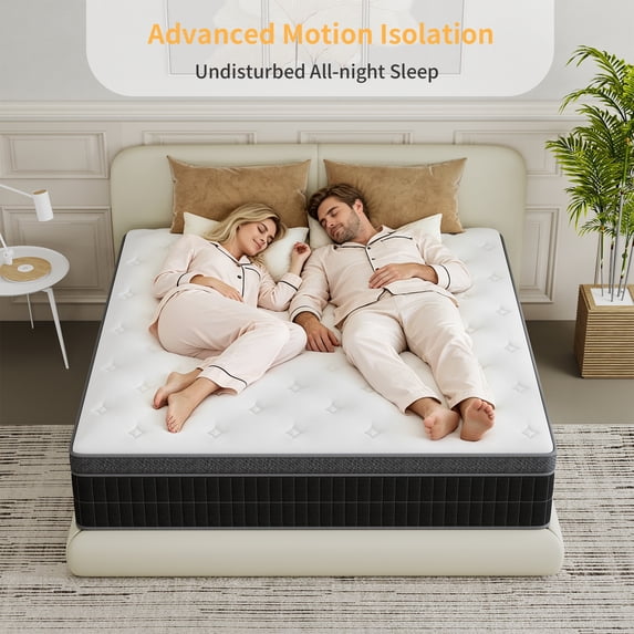 Mokiiya 10/12/14 INCH TWIN FULL QUEEN KING MATTRESS ,HYBRID MATTRESSES MEDIUM FIRM IN A BOX