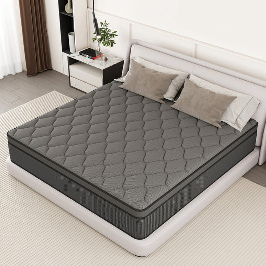 lemontalking 12/14 INCH TWIN FULL QUEEN KING MATTRESS ,HYBRID MATTRESSES MEDIUM FIRM IN A BOX