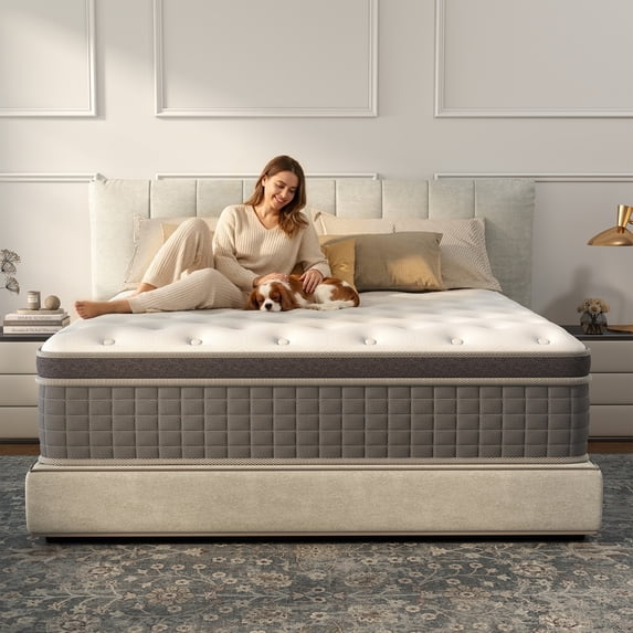 Kviwasha 10/12/14 INCH TWIN FULL QUEEN KING MATTRESS MEDIUM COMFORT TWIN SIZE FOR ADULT HYBRID MATTRESS IN A BOX