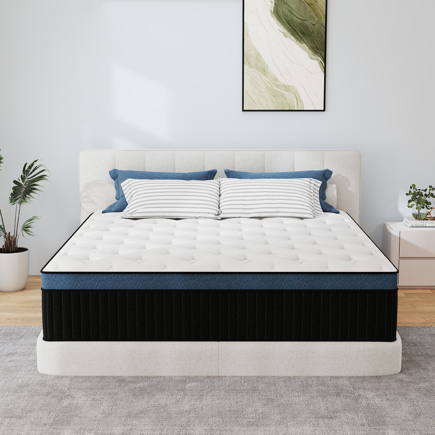 Yilicy 12/14 INCH TWIN FULL QUEEN KING ADULT MATTRESS WITH POCKET SPRING HYBRID MEMORY FOAM MEDIUM FIRM MATTRESS