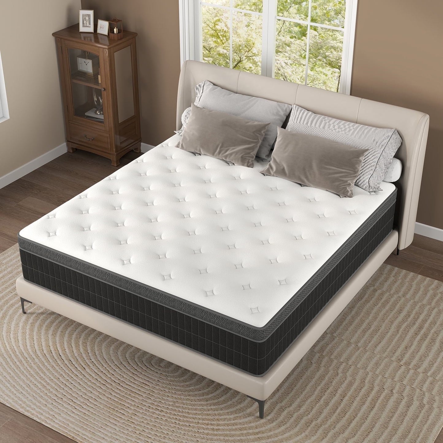 Yilicy 10/12/14 INCH TWIN FULL QUEEN KING MATTRESS MEDIUM COMFORT TWIN SIZE FOR ADULT HYBRID MATTRESS IN A BOX
