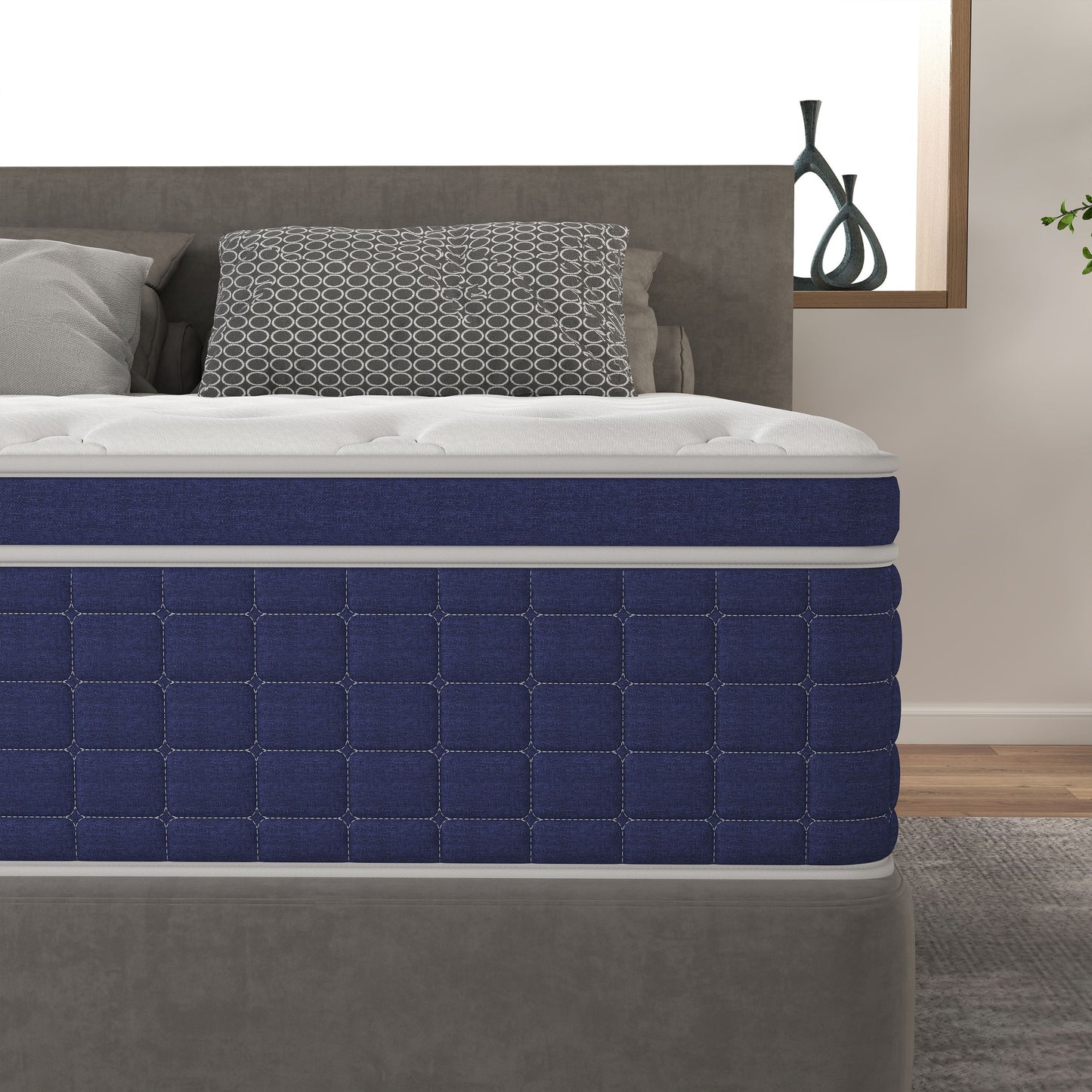 lemontalking 12/14 INCH TWIN FULL QUEEN KING MATTRESS ,HYBRID MATTRESSES MEDIUM FIRM IN A BOX