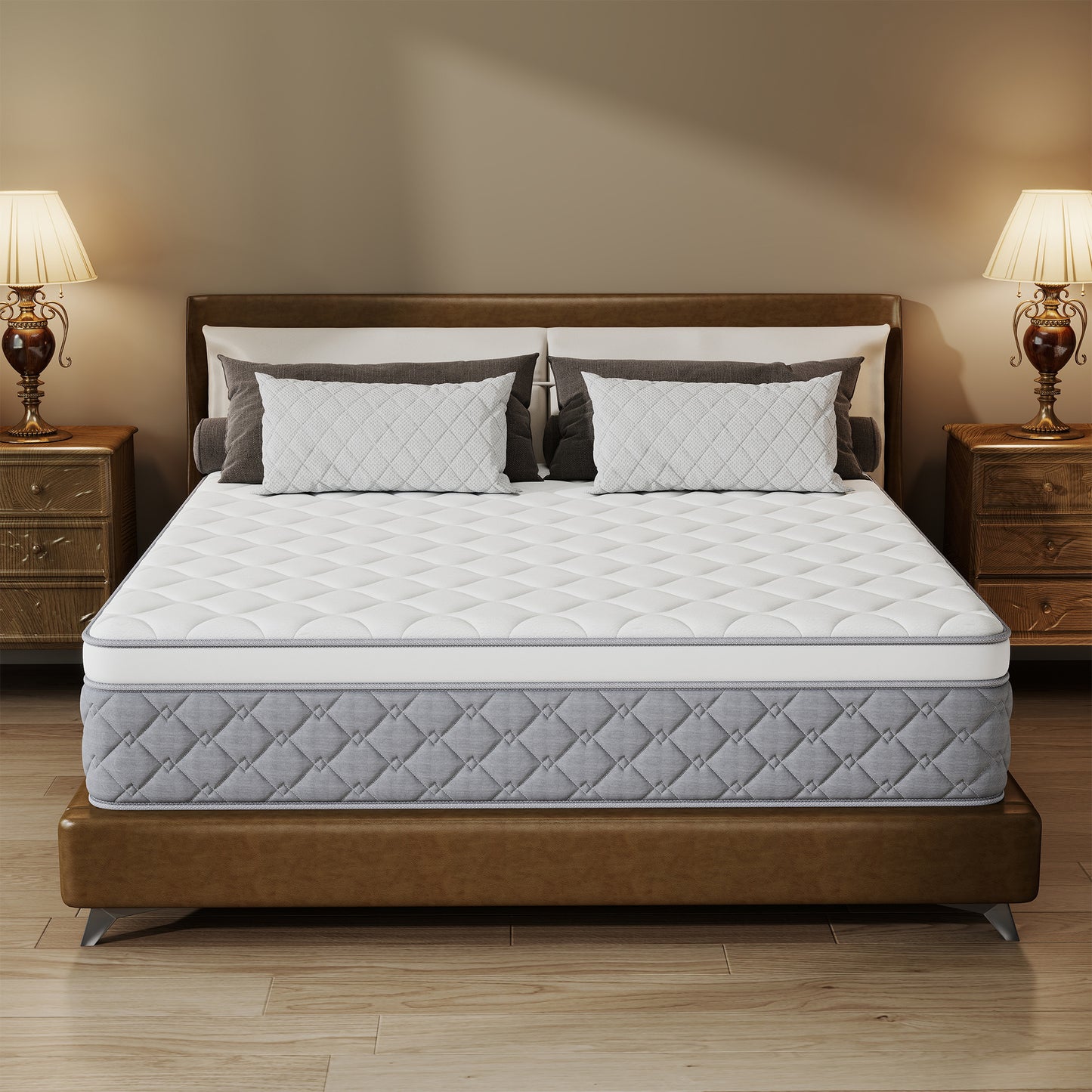 Yilicy 12/14 INCH TWIN FULL QUEEN KING ADULT MATTRESS WITH POCKET SPRING HYBRID MEMORY FOAM MEDIUM FIRM MATTRESS