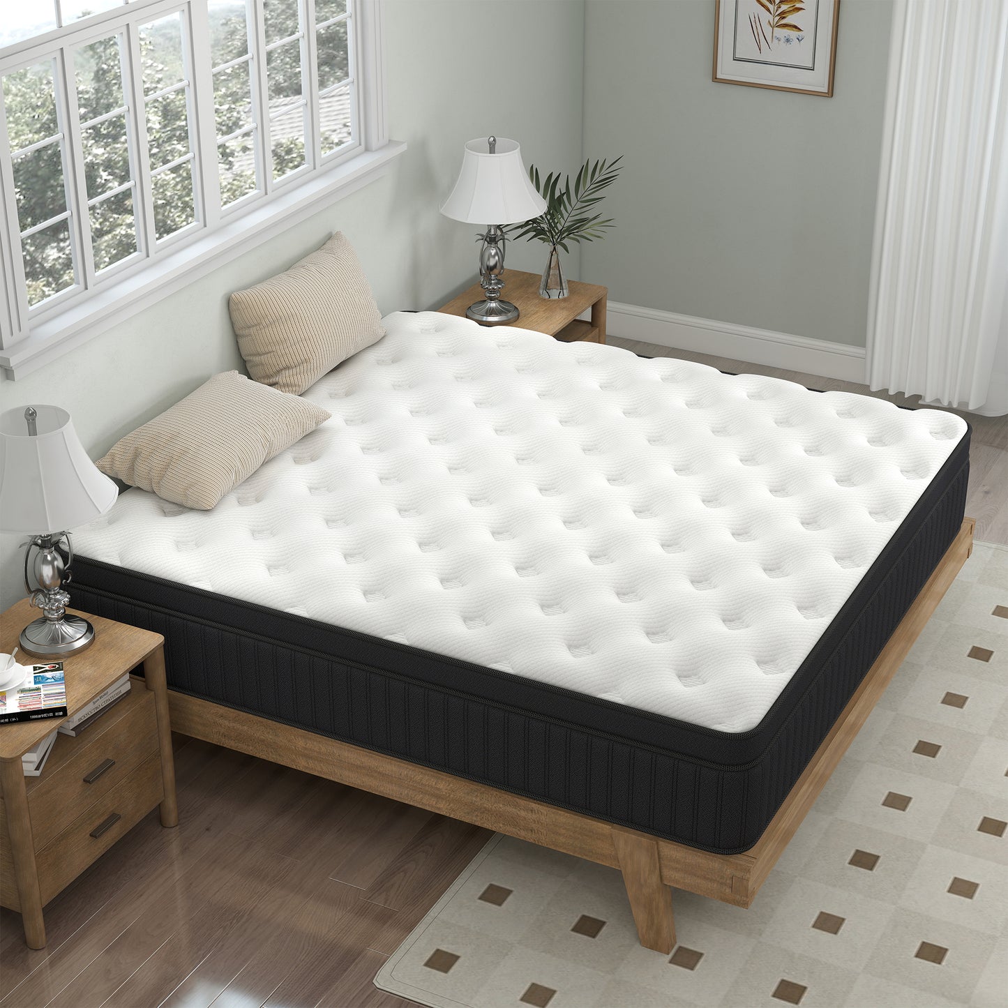 CICIMLU 12/14 INCH TWIN FULL QUEEN KING MATTRESS ,HYBRID MATTRESSES MEDIUM FIRM IN A BOX