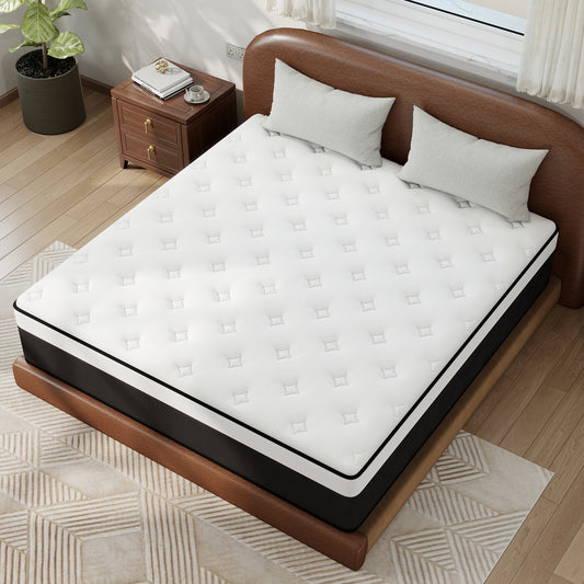 Yilicy 8/10/12/14 INCH TWIN FULL QUEEN KING ADULT MATTRESS WITH POCKET SPRING HYBRID MEMORY FOAM MEDIUM FIRM MATTRESS
