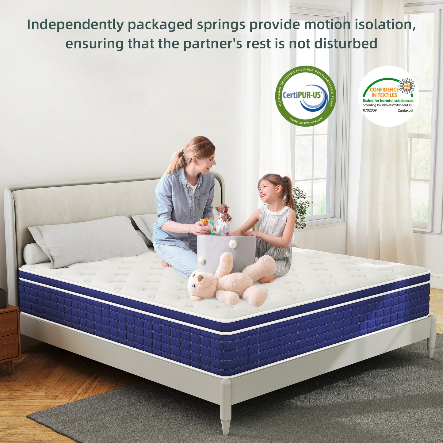 lemontalking 12/14 INCH TWIN FULL QUEEN KING MATTRESS ,HYBRID MATTRESSES MEDIUM FIRM IN A BOX