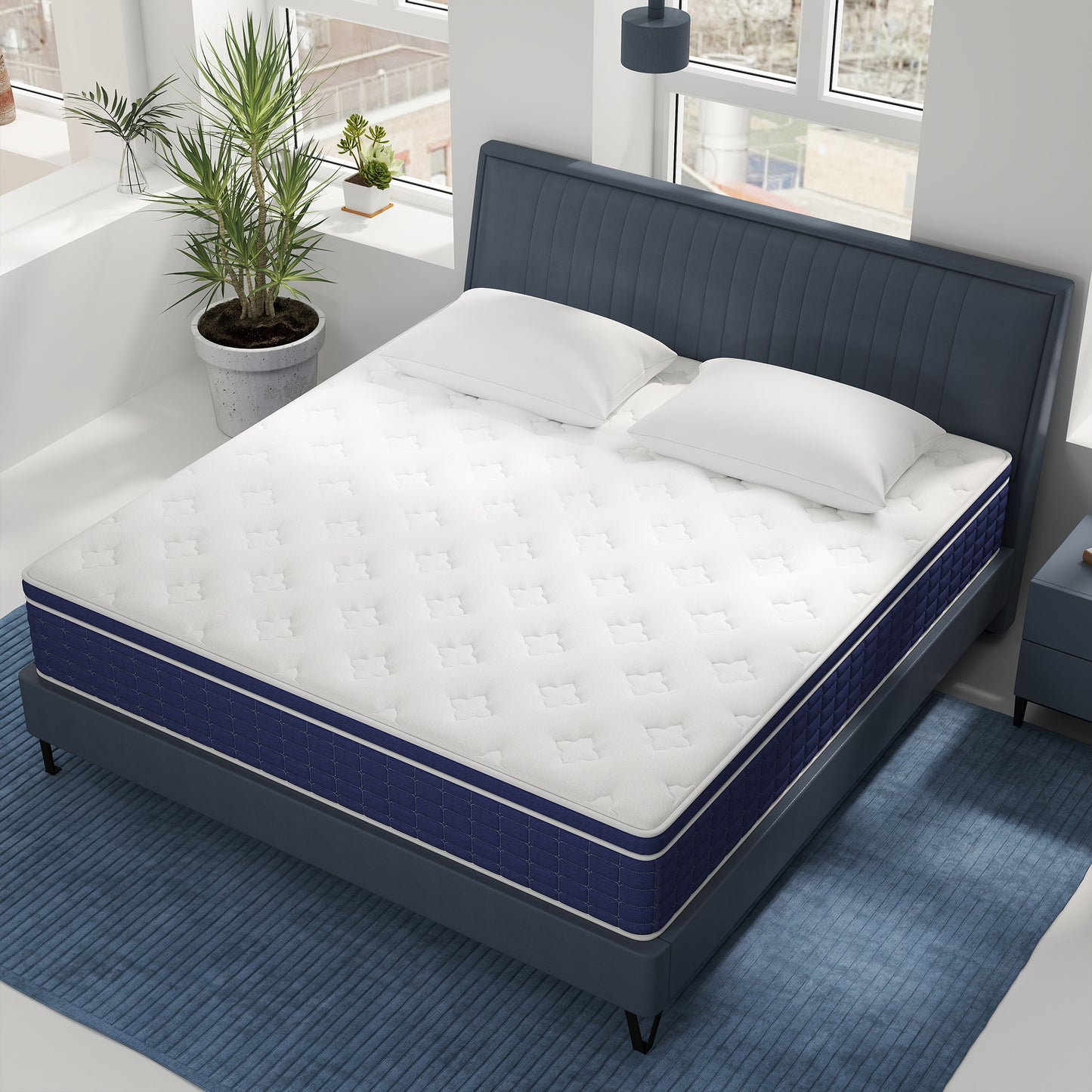 CICIMLU 12/14 INCH TWIN FULL QUEEN KING MATTRESS ,HYBRID MATTRESSES MEDIUM FIRM IN A BOX