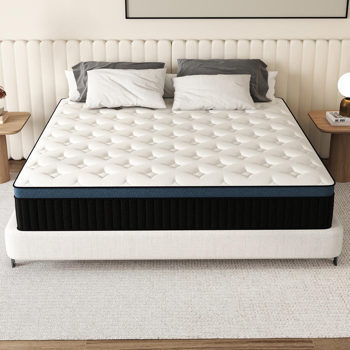 lemontalking 12/14 INCH TWIN FULL QUEEN KING MATTRESS ,HYBRID MATTRESSES MEDIUM FIRM IN A BOX
