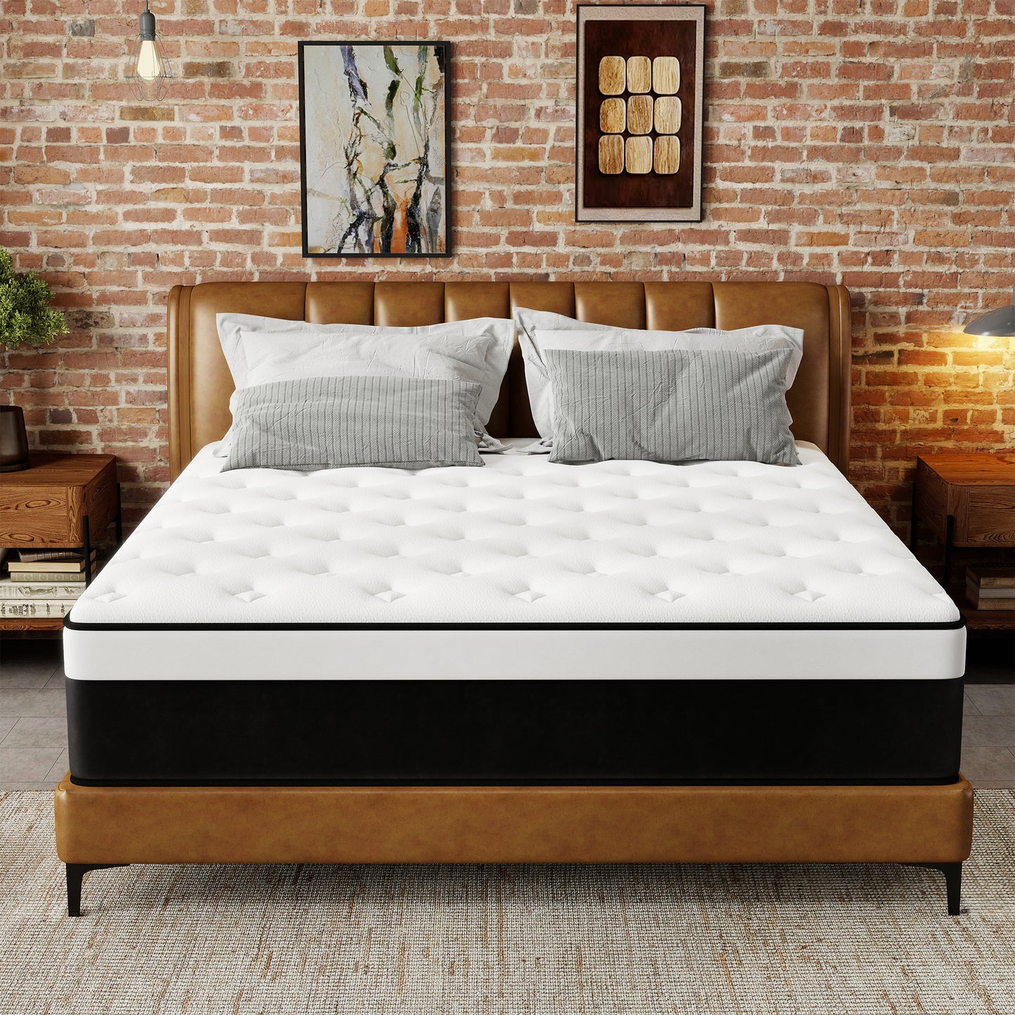 Kviwasha 8/10/12/14 INCH TWIN FULL QUEEN KING MATTRESS MEDIUM COMFORT TWIN SIZE FOR ADULT HYBRID MATTRESS IN A BOX