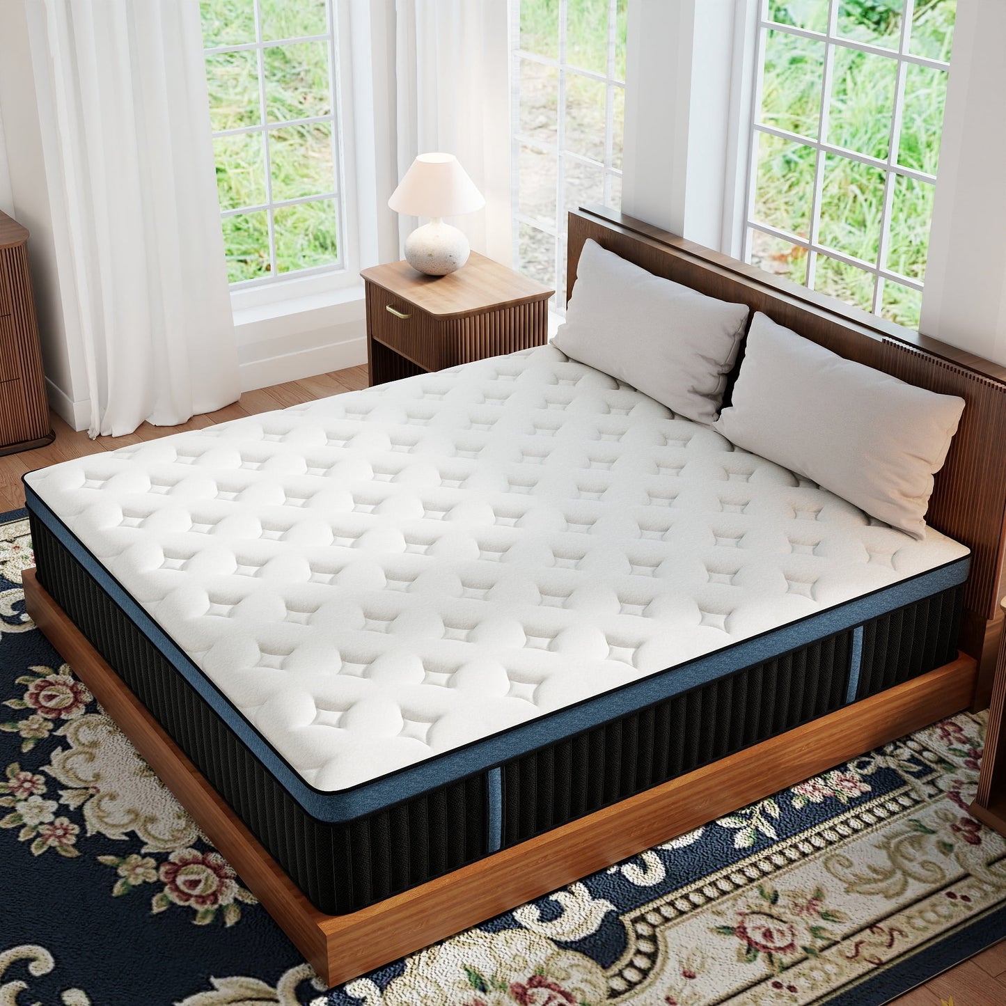 Abunitt 12/14 INCH TWIN FULL QUEEN KING MATTRESS MEDIUM COMFORT TWIN SIZE FOR ADULT HYBRID MATTRESS IN A BOX
