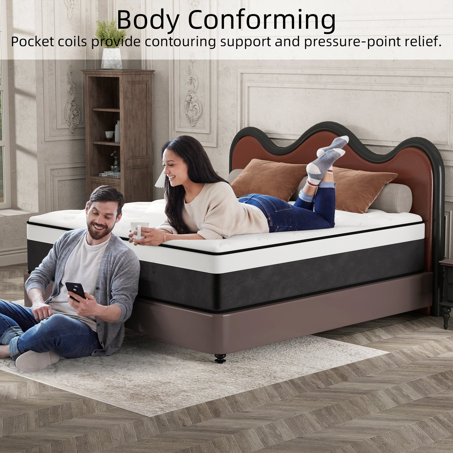 CICIMLU 8/10/12/14 INCH TWIN FULL QUEEN KING MATTRESS ,HYBRID MATTRESSES MEDIUM FIRM IN A BOX