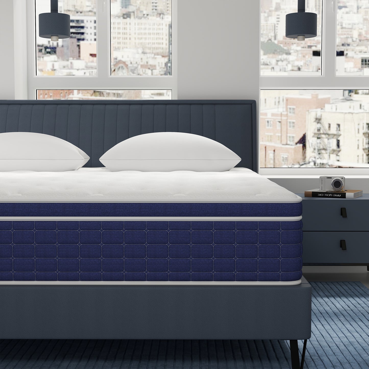 CICIMLU 12/14 INCH TWIN FULL QUEEN KING MATTRESS ,HYBRID MATTRESSES MEDIUM FIRM IN A BOX