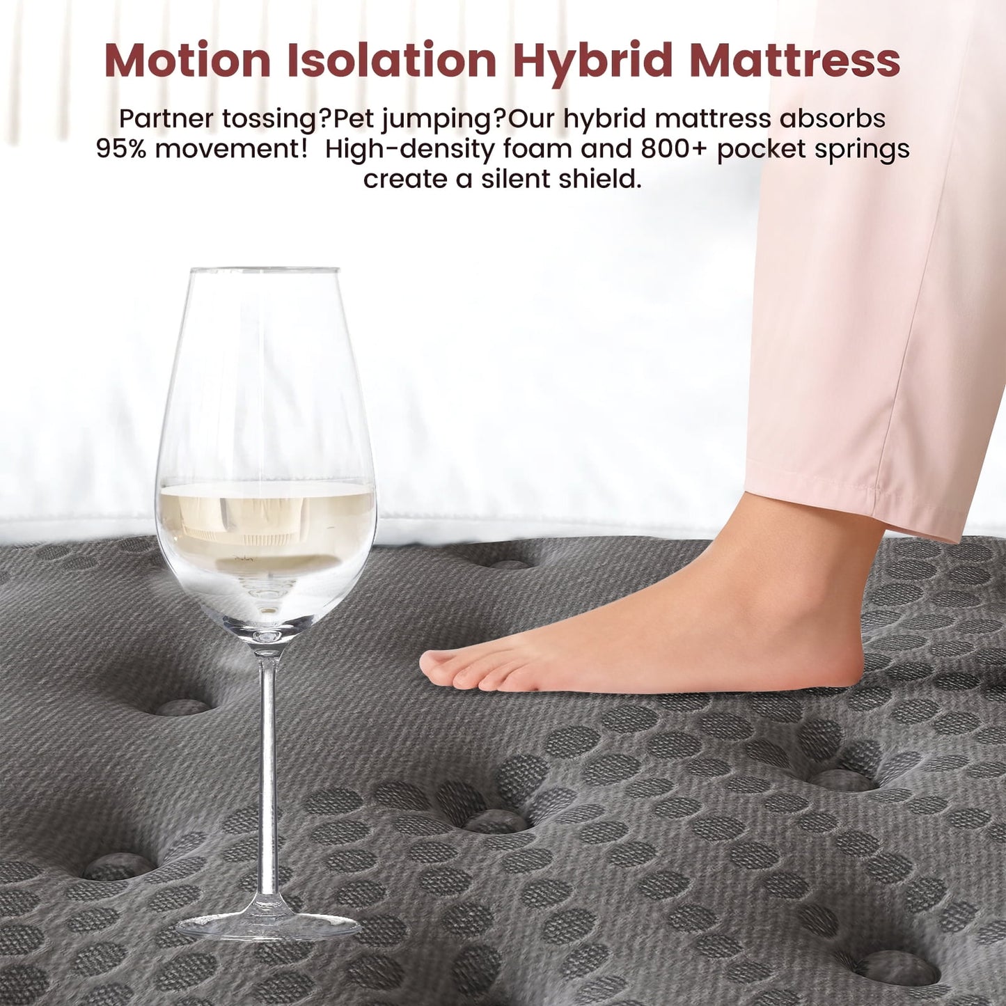 DalisTairy 12/14 INCH TWIN FULL QUEEN KING MATTRESS ,HYBRID MATTRESSES MEDIUM FIRM IN A BOX