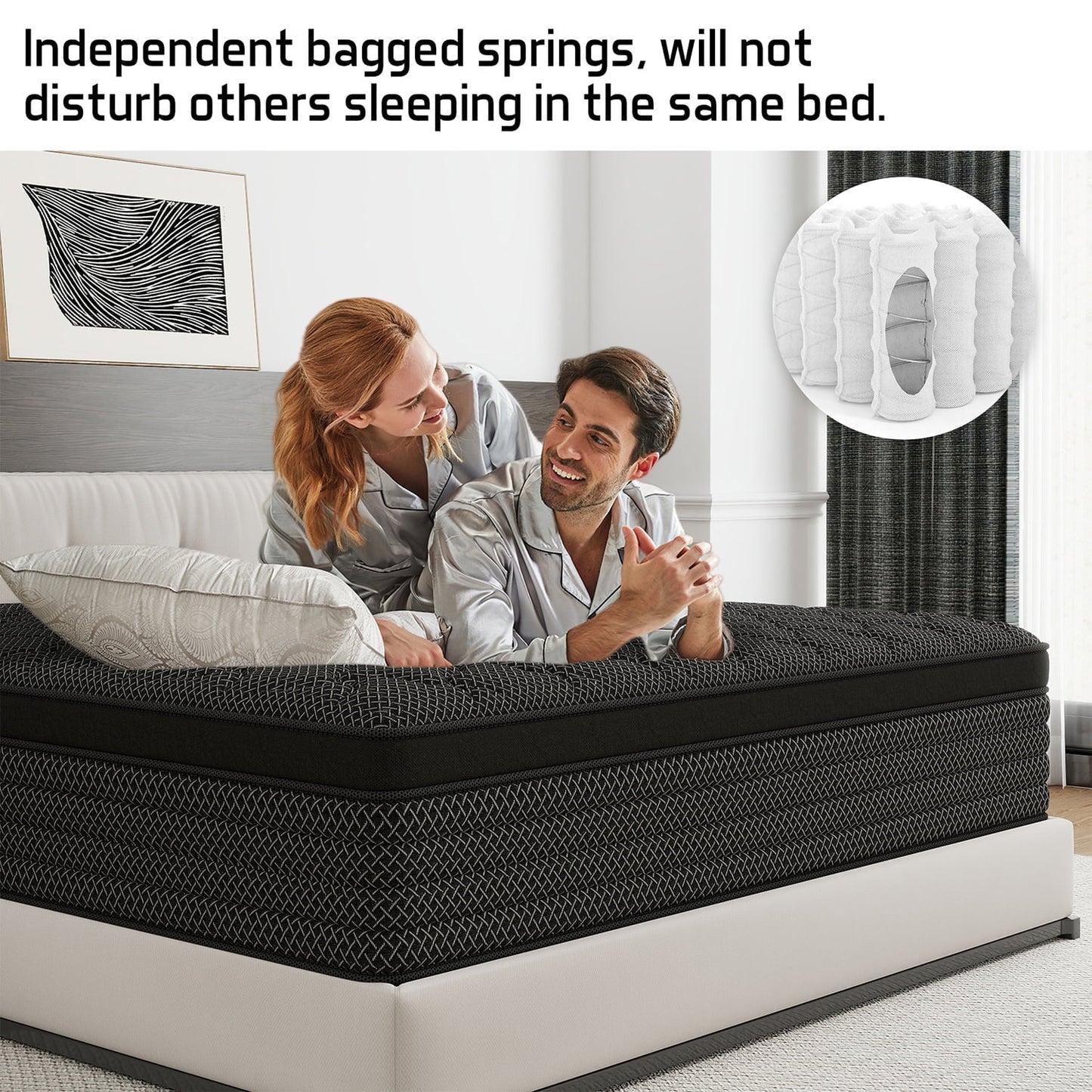 Abunitt 12/14 INCH TWIN FULL QUEEN KING MATTRESS MEDIUM COMFORT TWIN SIZE FOR ADULT HYBRID MATTRESS IN A BOX