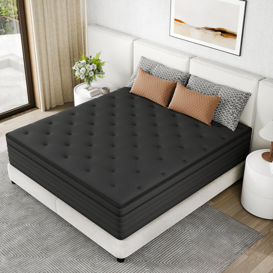 lemontalking 8/10 INCH TWIN FULL QUEEN KING MATTRESS ,HYBRID MATTRESSES MEDIUM FIRM IN A BOX