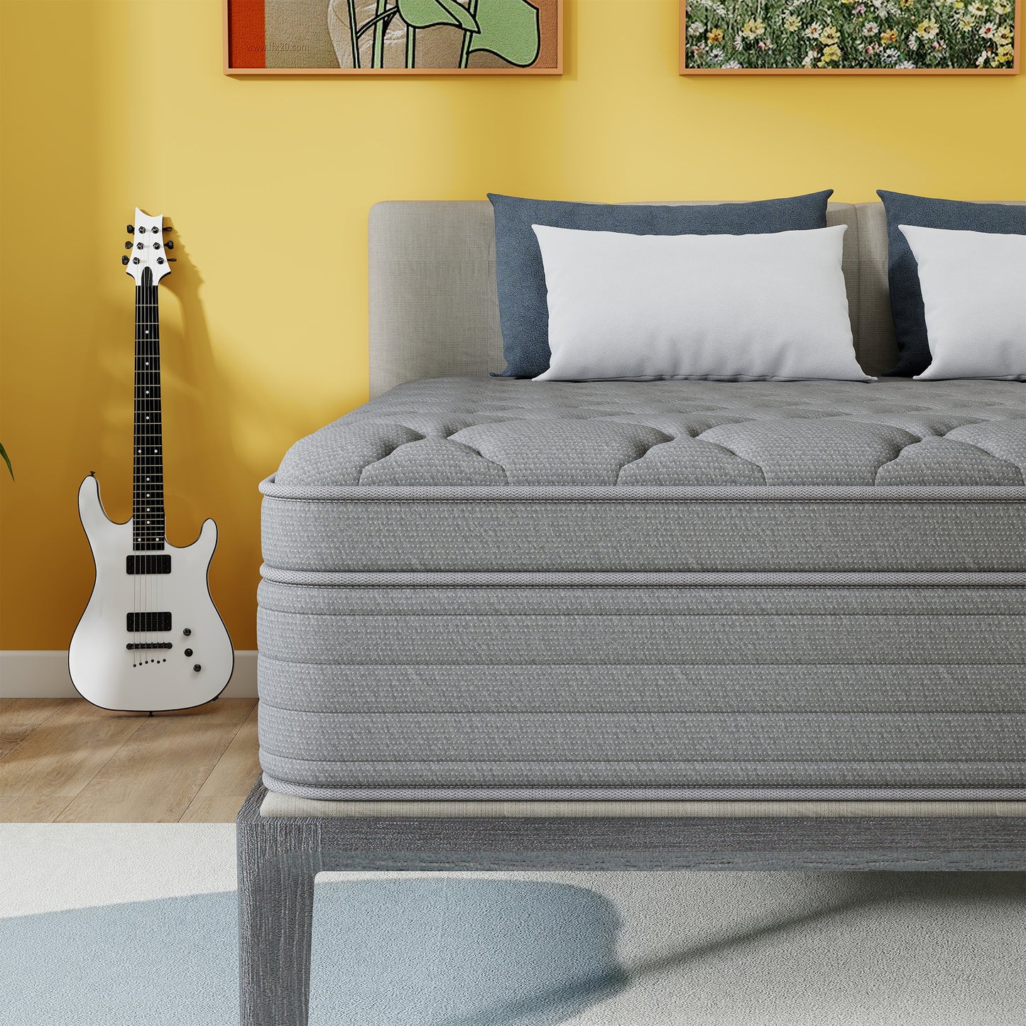 Kviwasha 12/14 INCH TWIN FULL QUEEN KING MATTRESS MEDIUM COMFORT TWIN SIZE FOR ADULT HYBRID MATTRESS IN A BOX